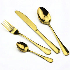 Dinnerware Set Colorful Rainbow Knife Fork Teaspoon Dishwasher Safe